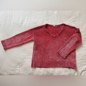 GAP Women's Pink Chenille Crew Neck Sweater Size L